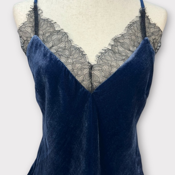 Y2K Gold Hawk Velvet Silk Cami Lace Top Whimsigoth Fairy Grunge Romantic Women S - Picture 3 of 13